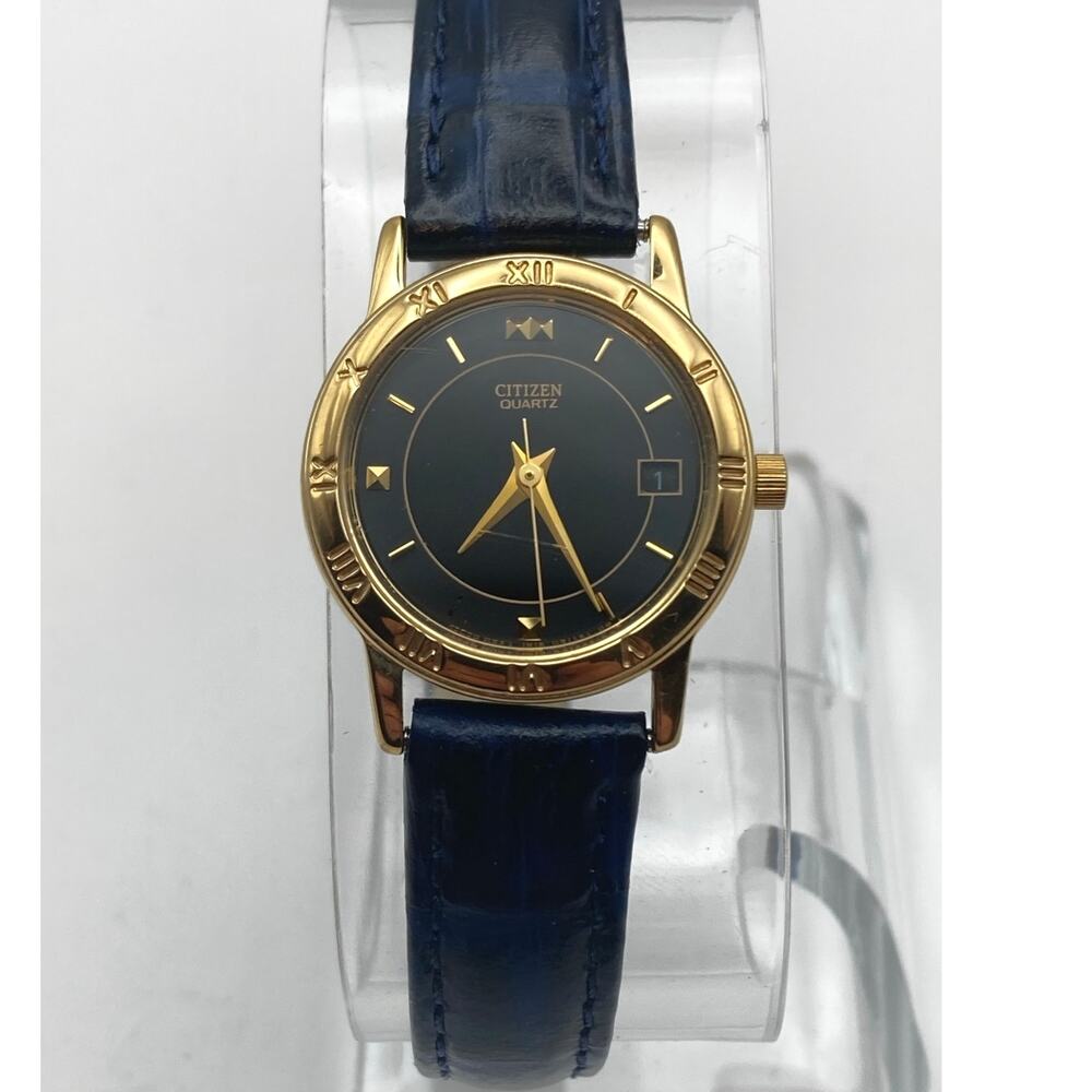 Citizen Women's Watch 24mm - Fresh Battery - Dark Blue Leather Band 1012-K13131